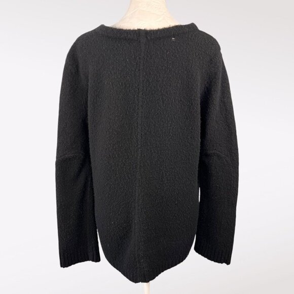Inhabit Black Wool & Cashmere Blend Sweater Lightweight Relaxed Fit Large - Picture 5 of 10